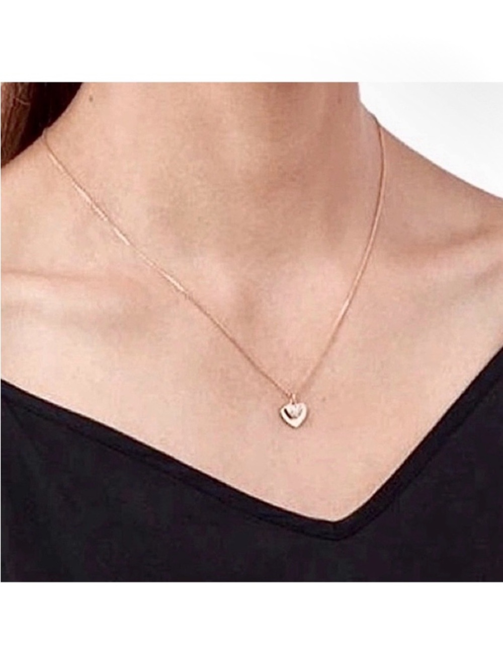Michael Kors Double Heart Rose Gold CZ Pave' Set